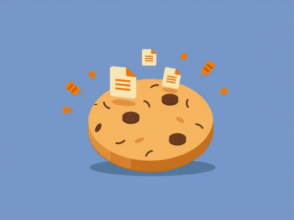 Cookie illustration showing digital technology concept