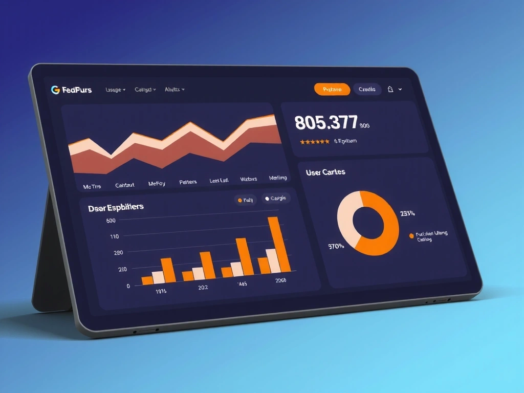 Data analytics visualization showing website usage patterns and user behavior metrics